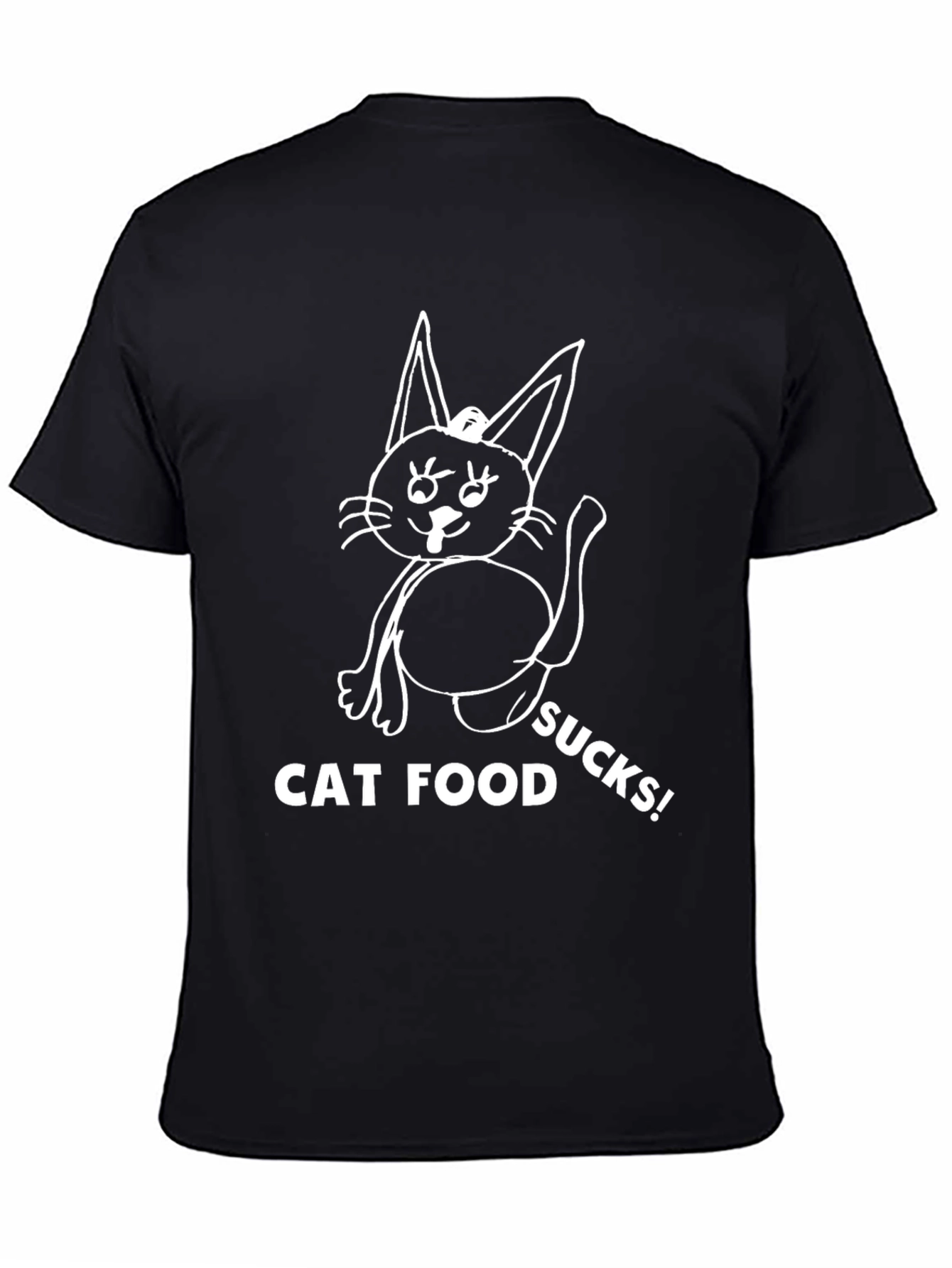 Cat Food Sucks T-Shirt Black