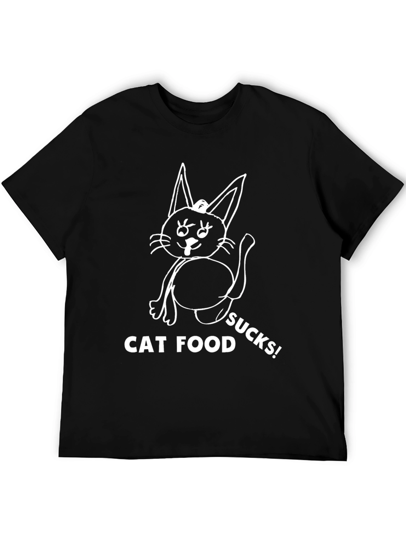 Cat Food Sucks T-Shirt Black