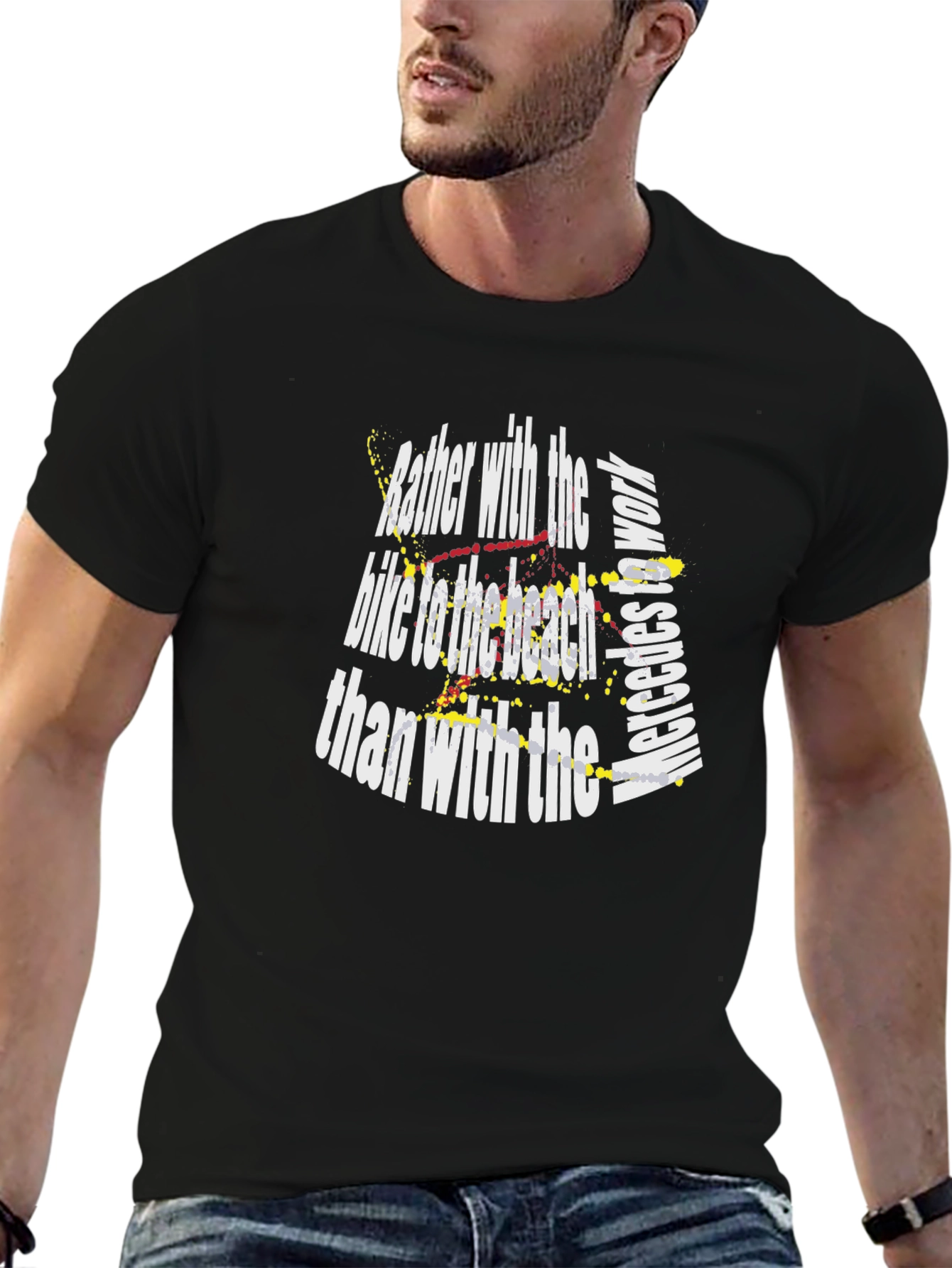Bike to the Beach Graphic Tee - Casual Style