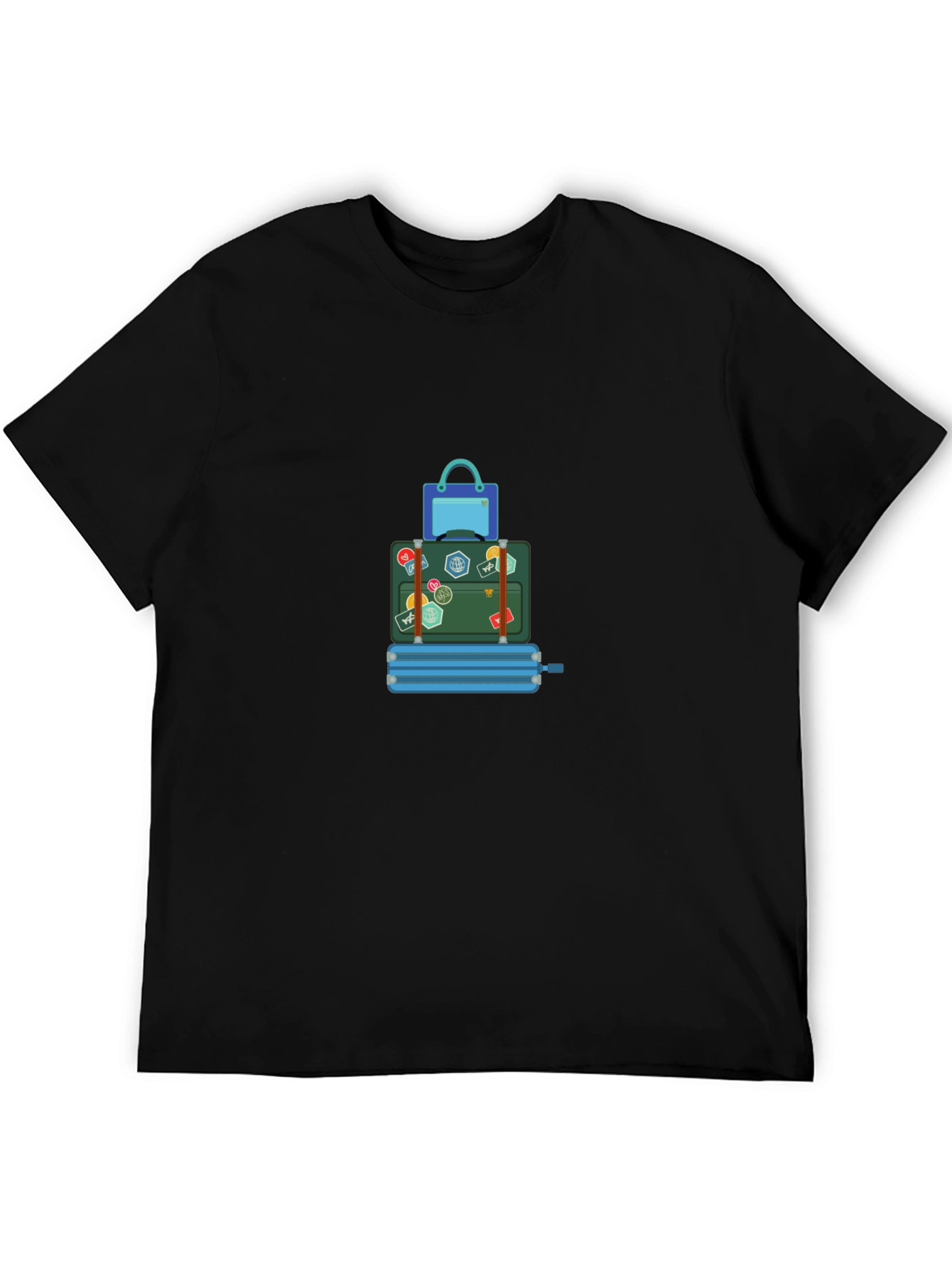 Travel Stack Graphic T-Shirt - Black