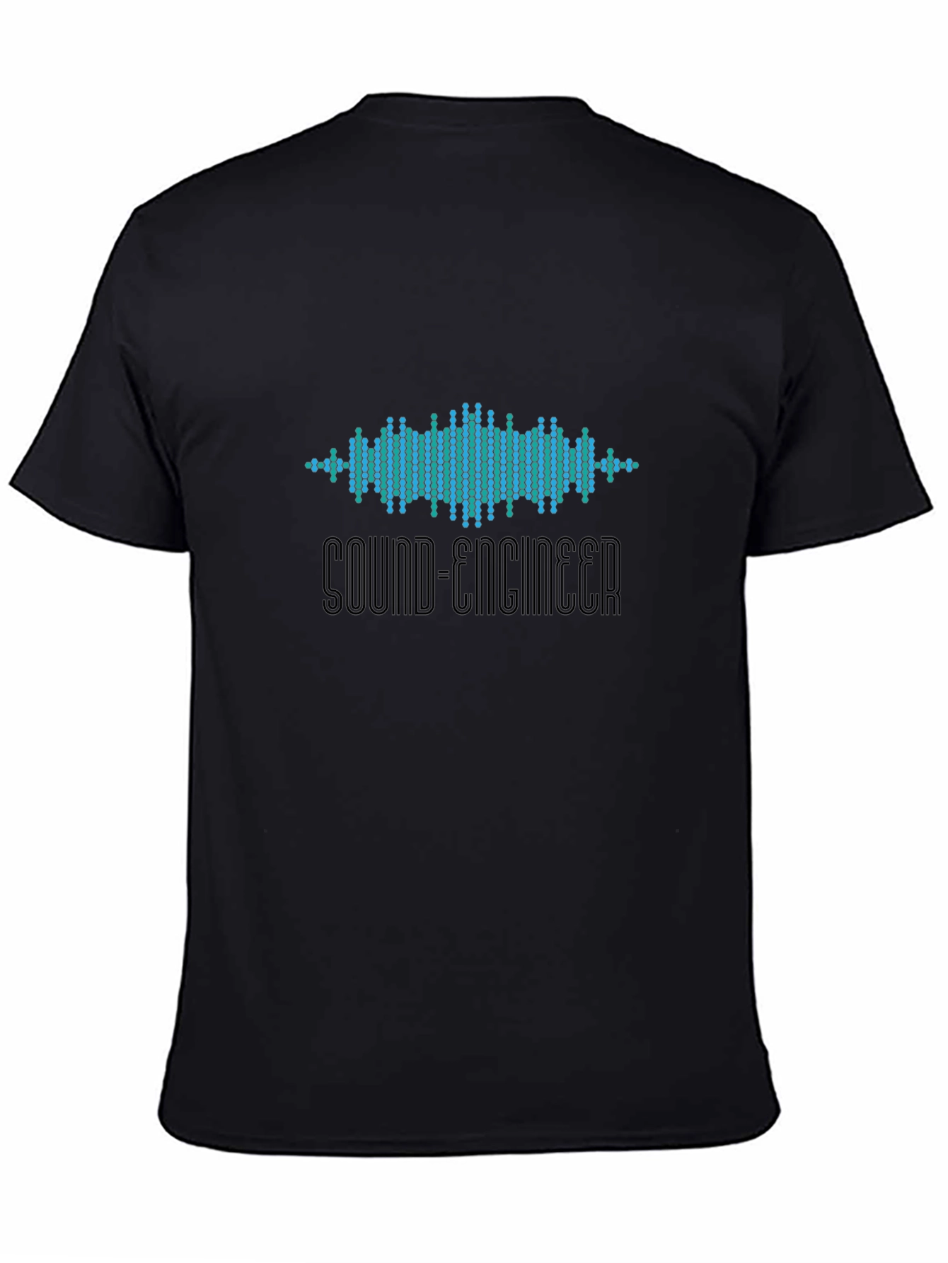 Sound Engineer Waveform Black T-Shirt