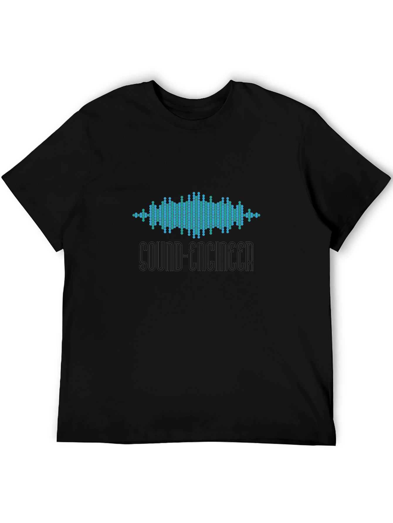 Sound Engineer Waveform Black T-Shirt
