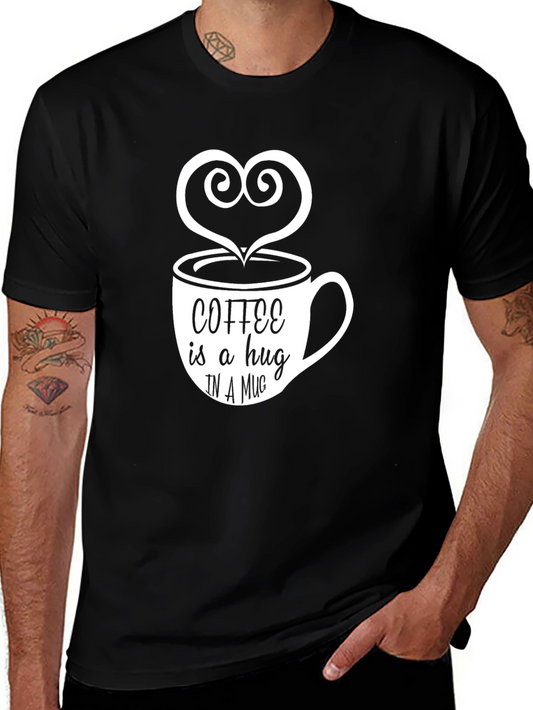 Coffee is a Hug T-Shirt - Unisex Black Tee
