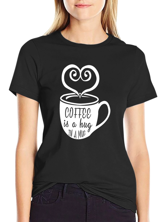 Coffee is a Hug T-Shirt - Unisex Black Tee