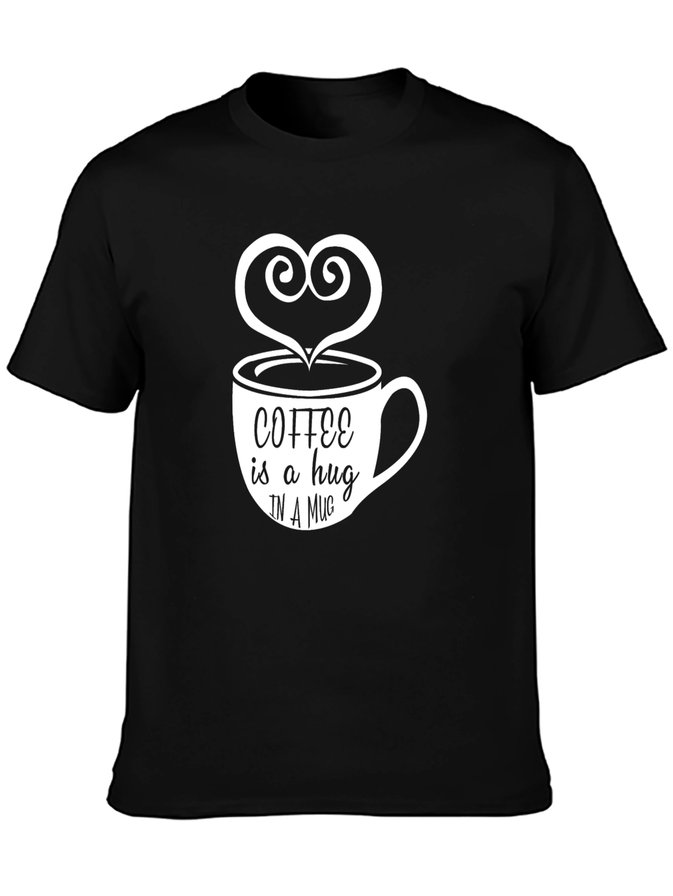 Coffee is a Hug T-Shirt - Unisex Black Tee