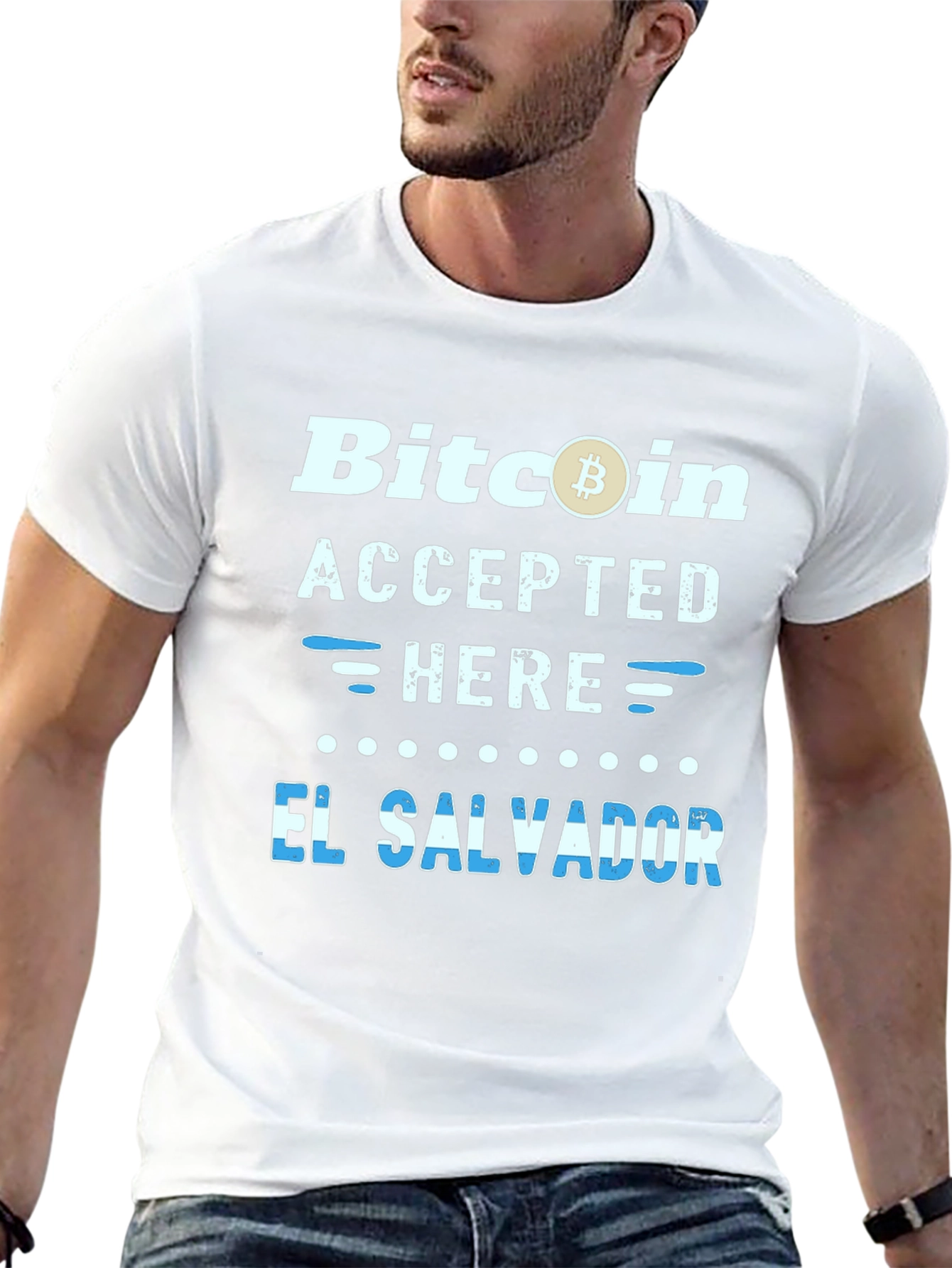 Bitcoin Accepted Here El Salvador T-Shirt
