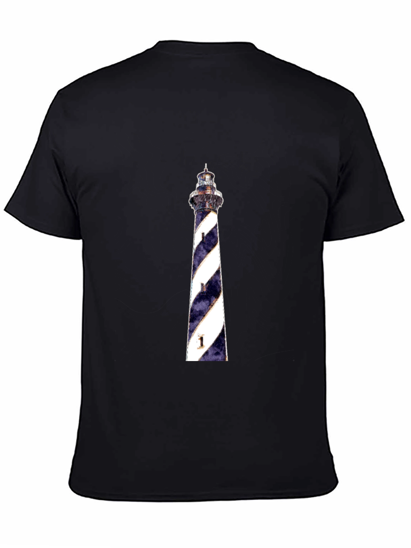 Lighthouse Graphic Tee - Black Cotton