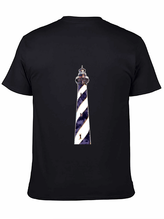 Lighthouse Graphic Tee - Black Cotton