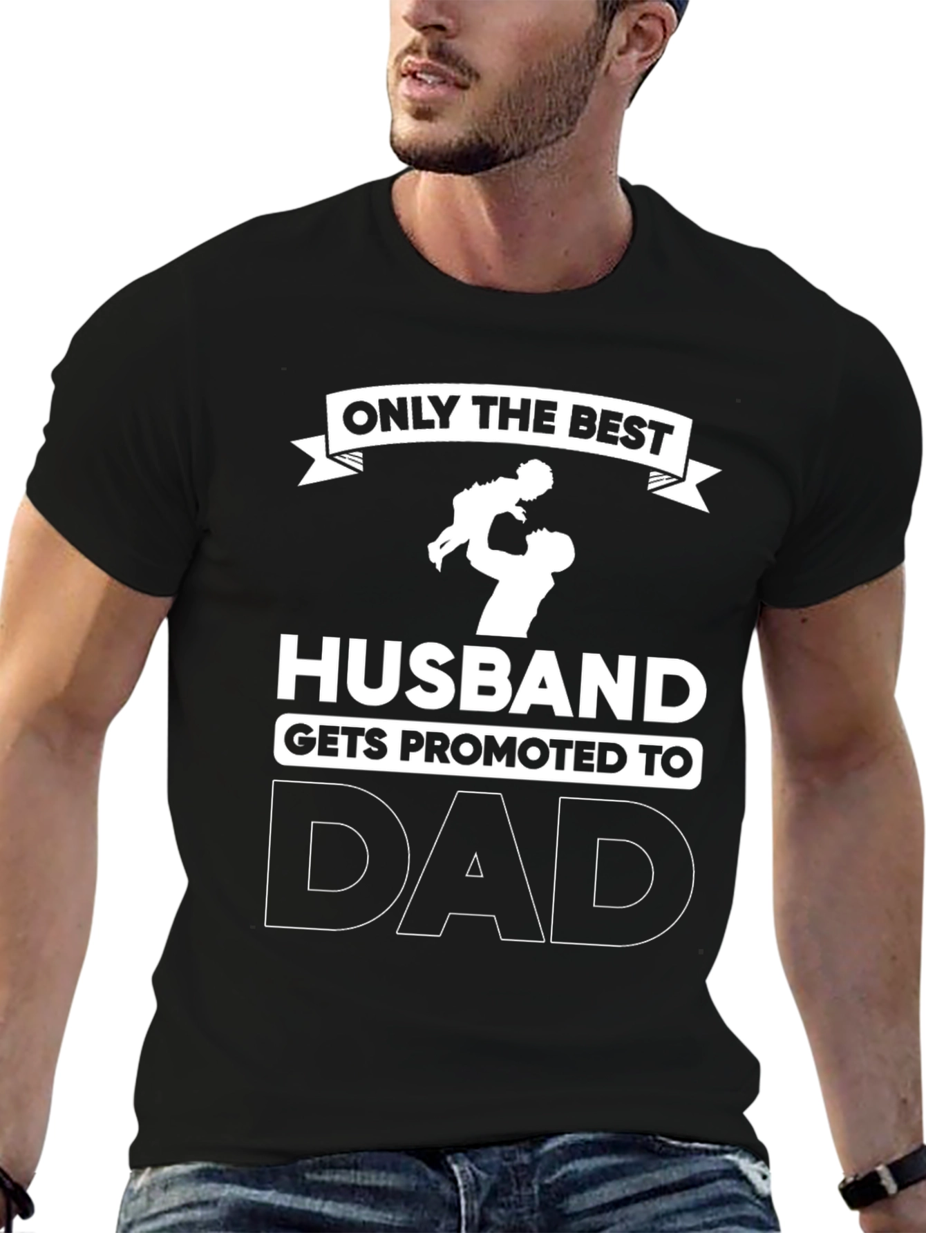 Best Husband Promoted to Dad Graphic Tee