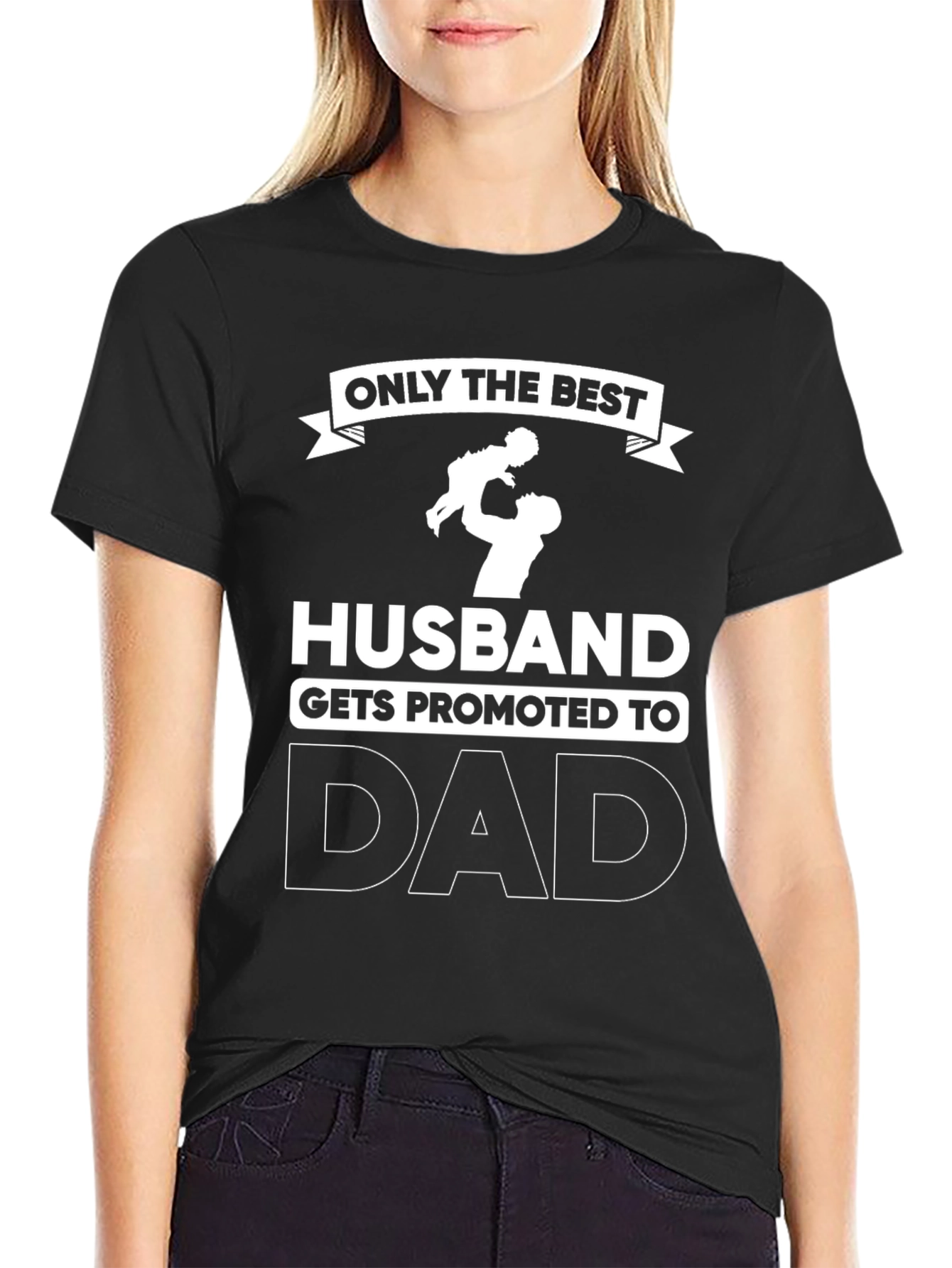 Best Husband Promoted to Dad Graphic Tee