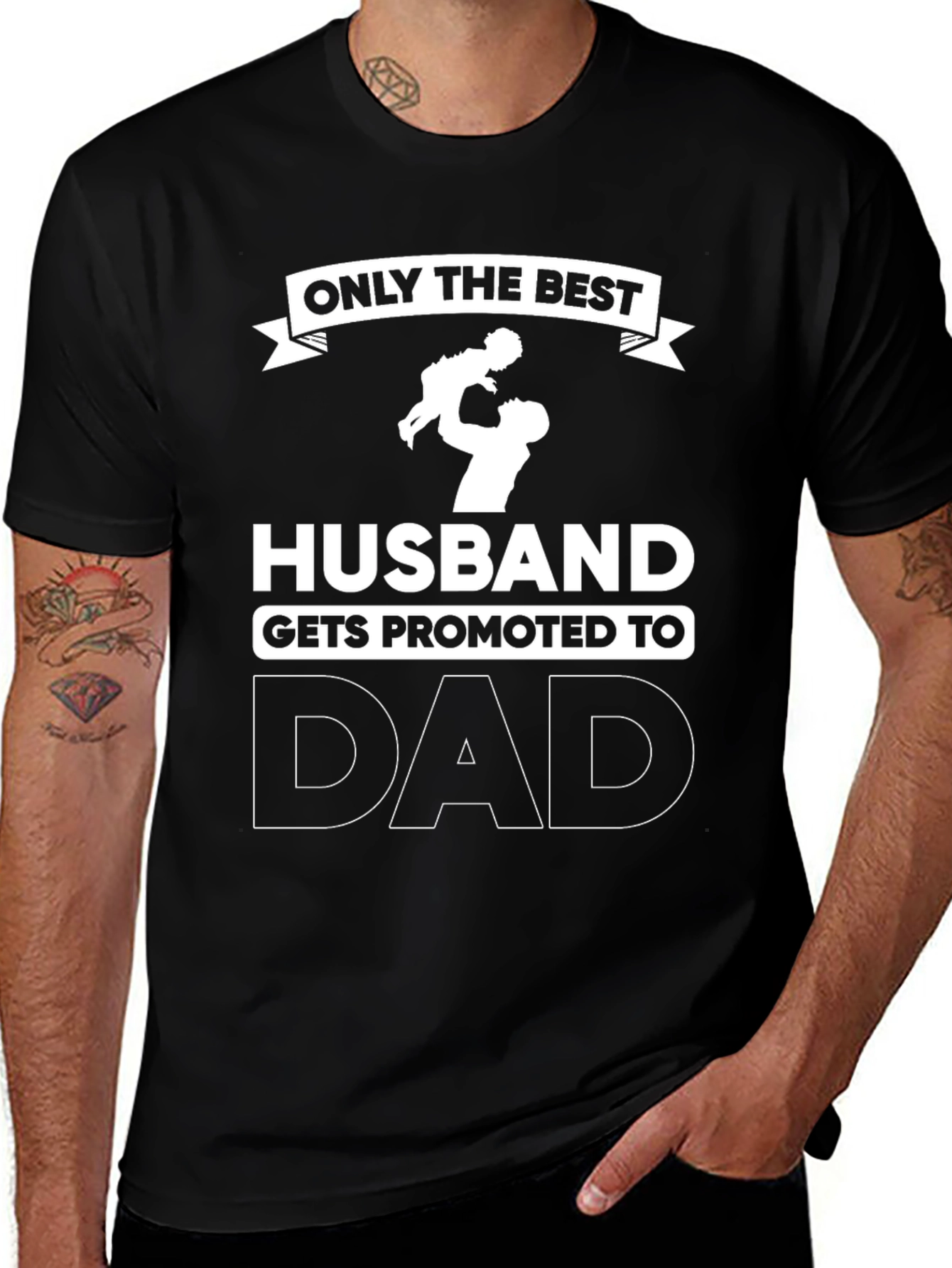Best Husband Promoted to Dad Graphic Tee