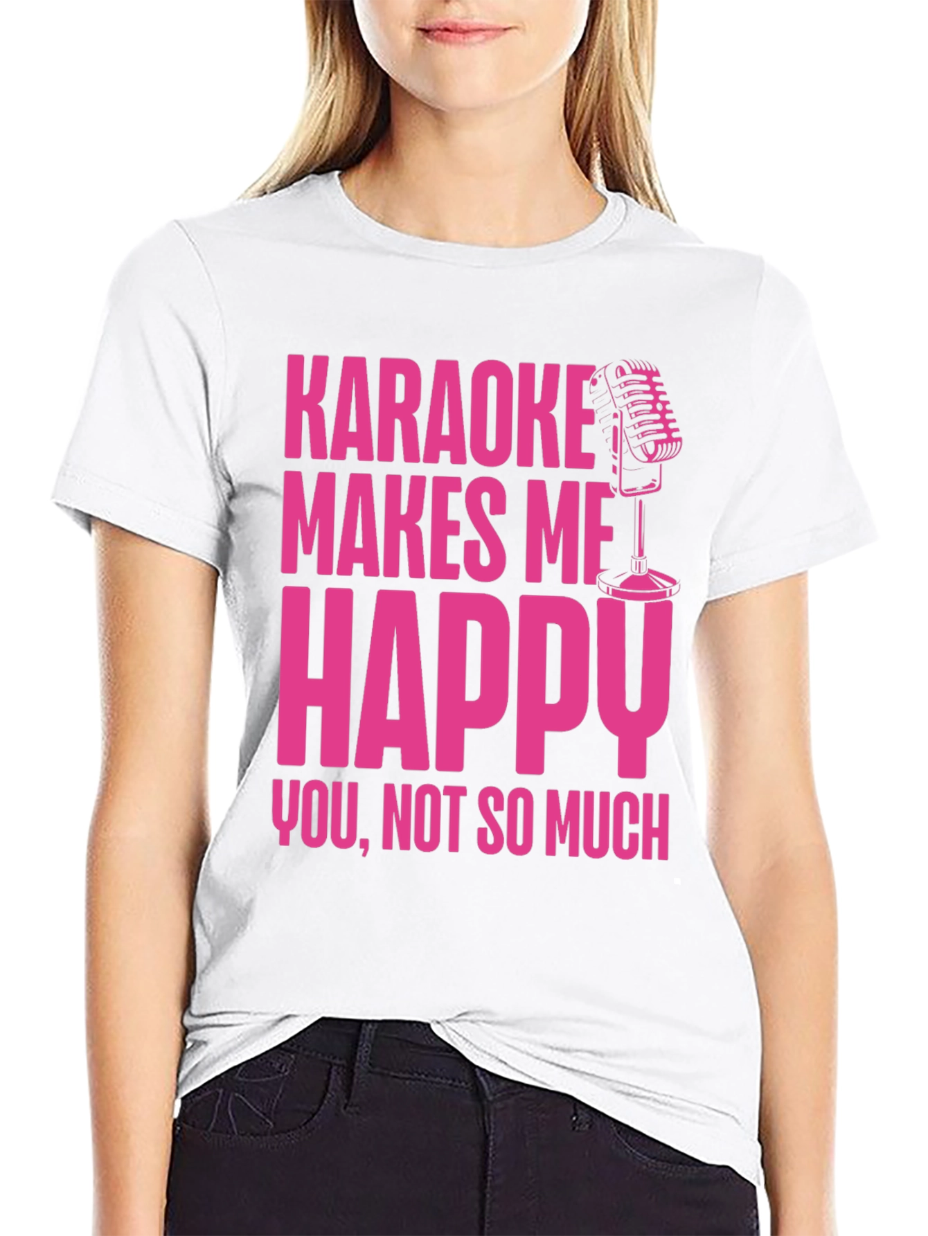 Karaoke Makes Me Happy Graphic T-Shirt