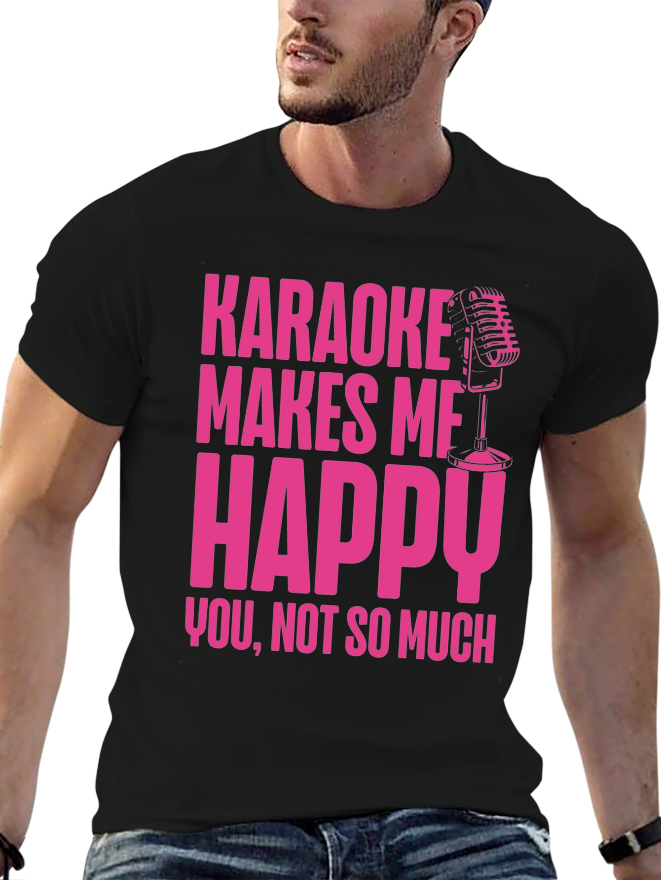Karaoke Makes Me Happy Graphic T-Shirt