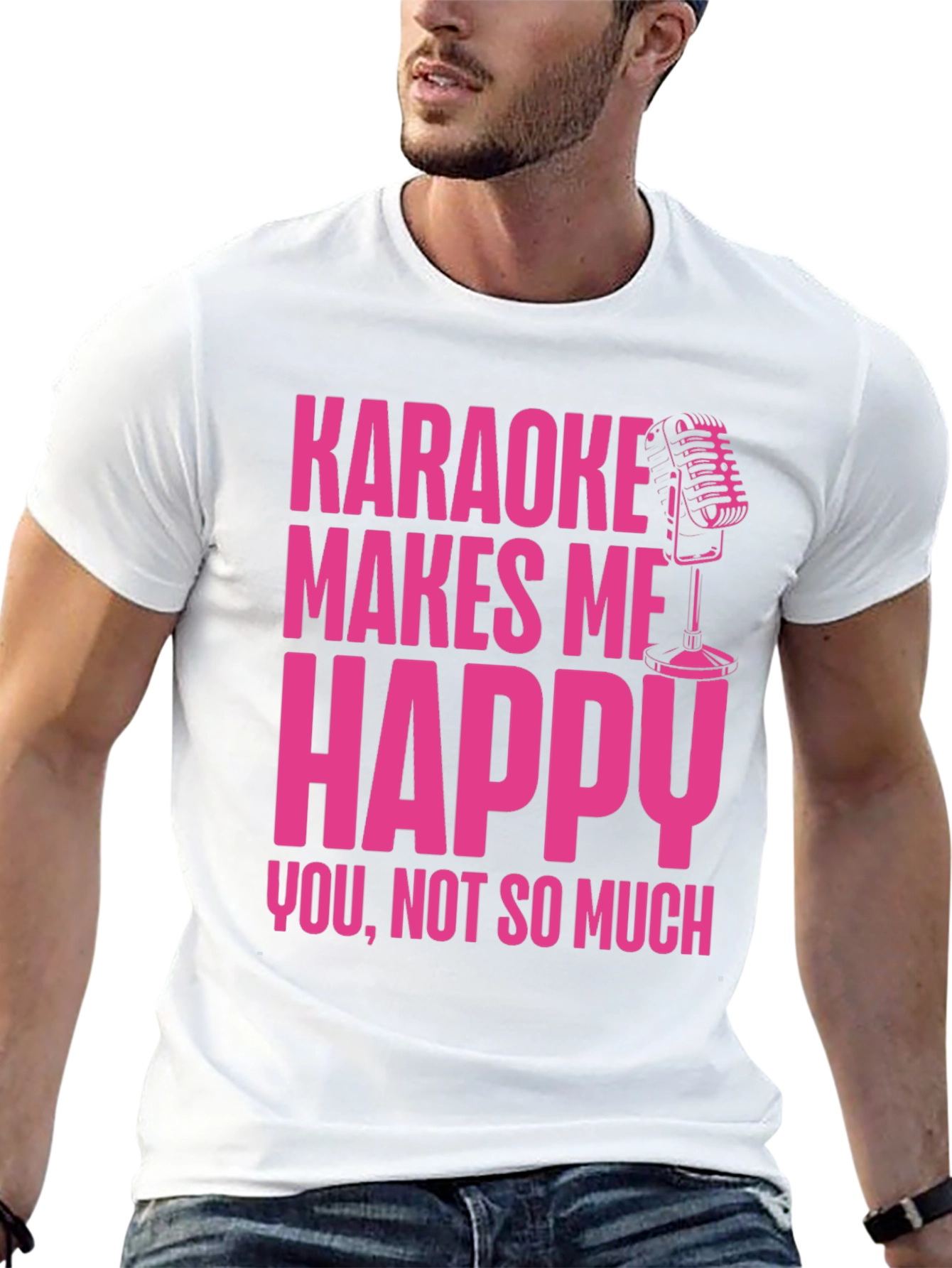 Karaoke Makes Me Happy Graphic T-Shirt