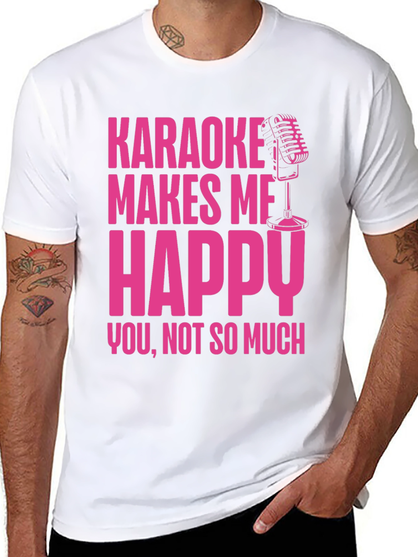 Karaoke Makes Me Happy Graphic T-Shirt