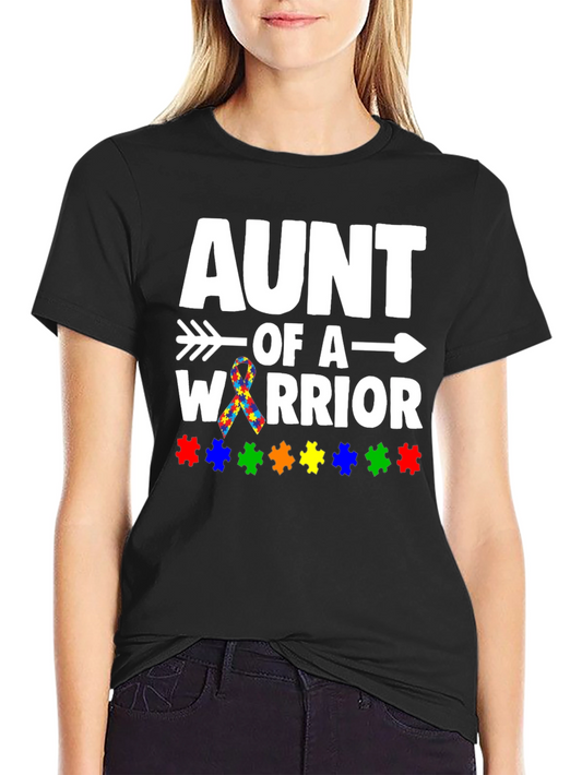 Aunt of a Warrior Autism Awareness T-Shirt