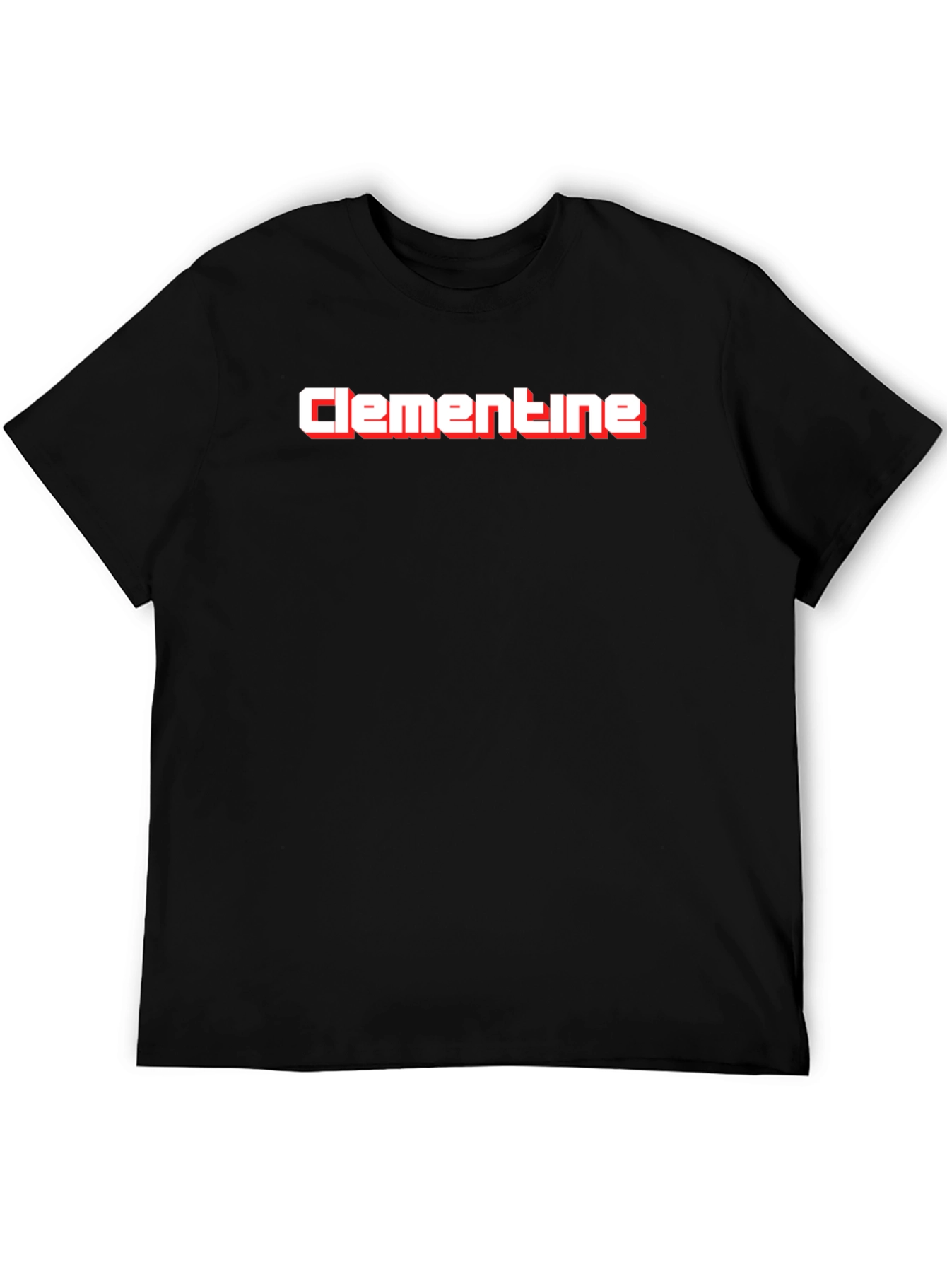 Clementine Graphic Tee - Black Cotton Blend T-Shirt