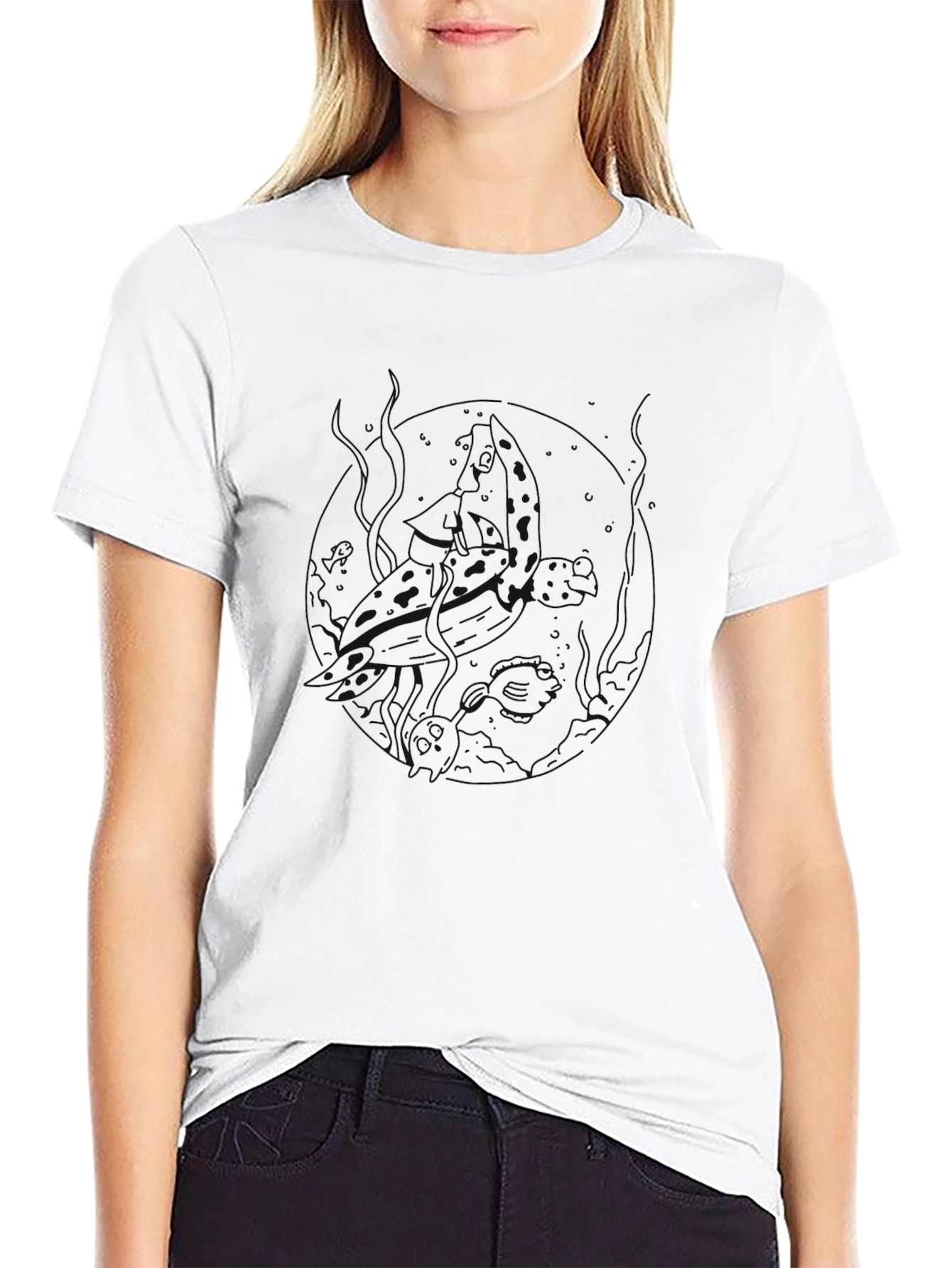 Classic Black Cotton Crew Neck T-Shirt