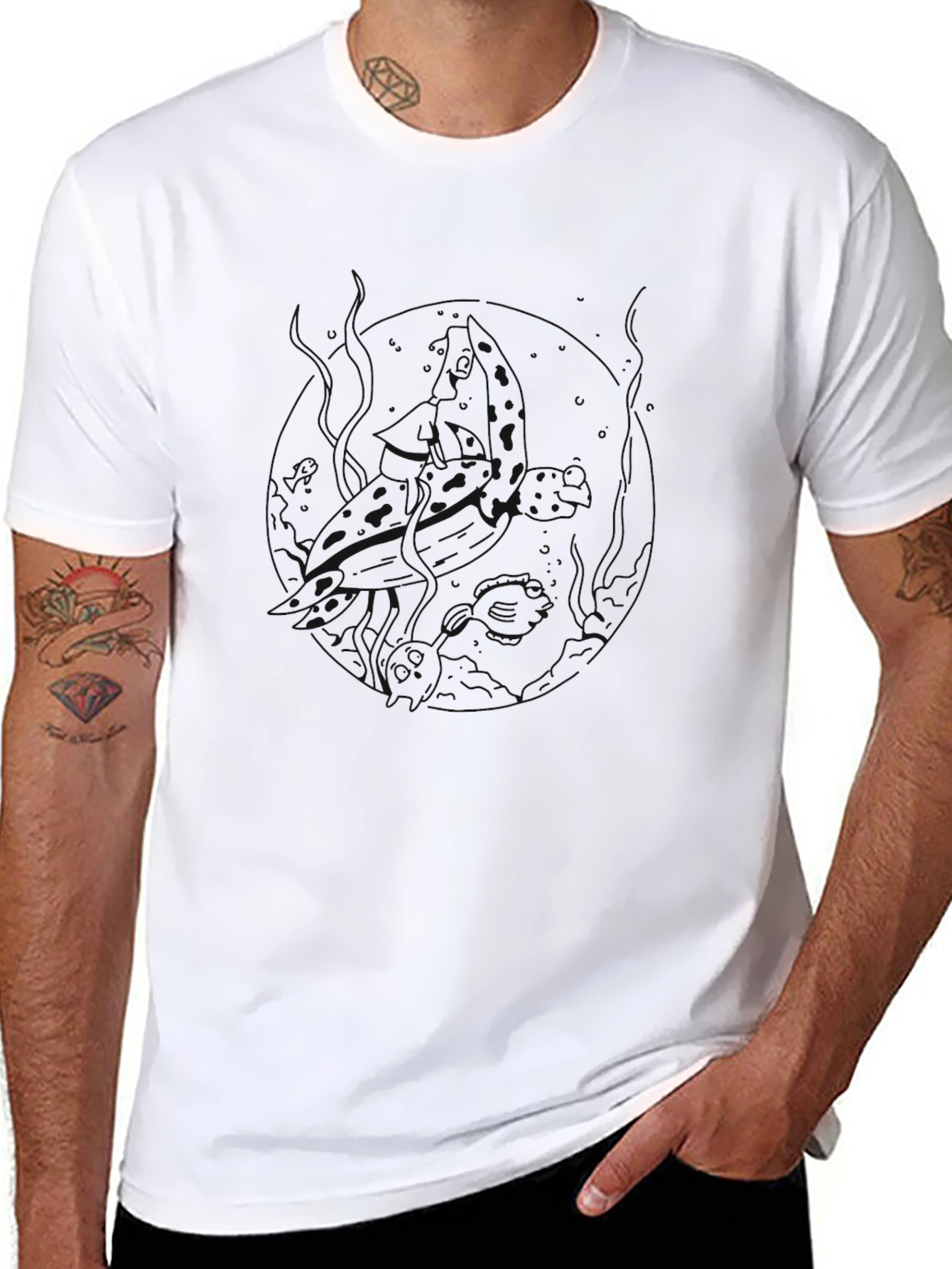 Classic Black Cotton Crew Neck T-Shirt