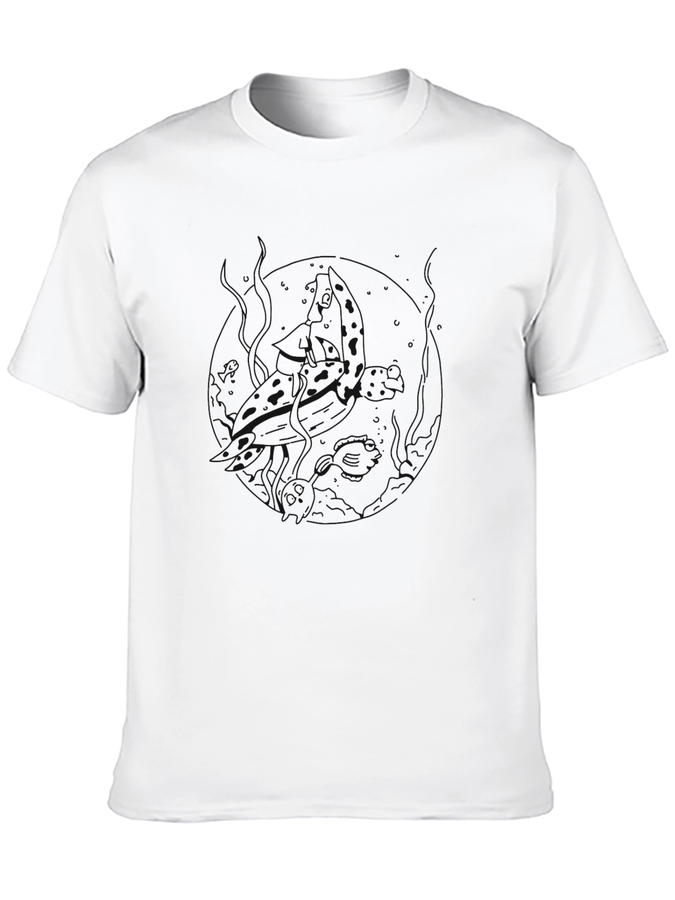 Classic Black Cotton Crew Neck T-Shirt