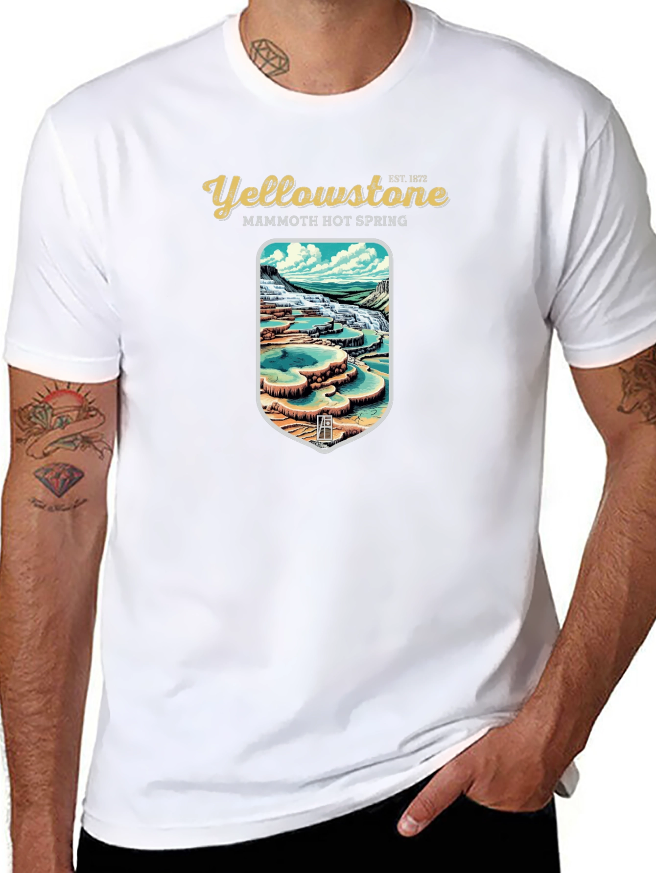 Yellowstone Mammoth Hot Spring Graphic Tee