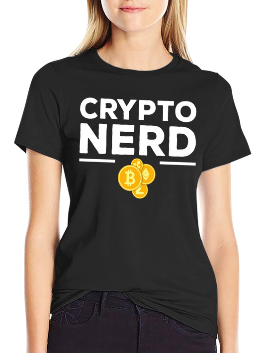 Crypto Nerd T-Shirt - Bitcoin Ethereum Design