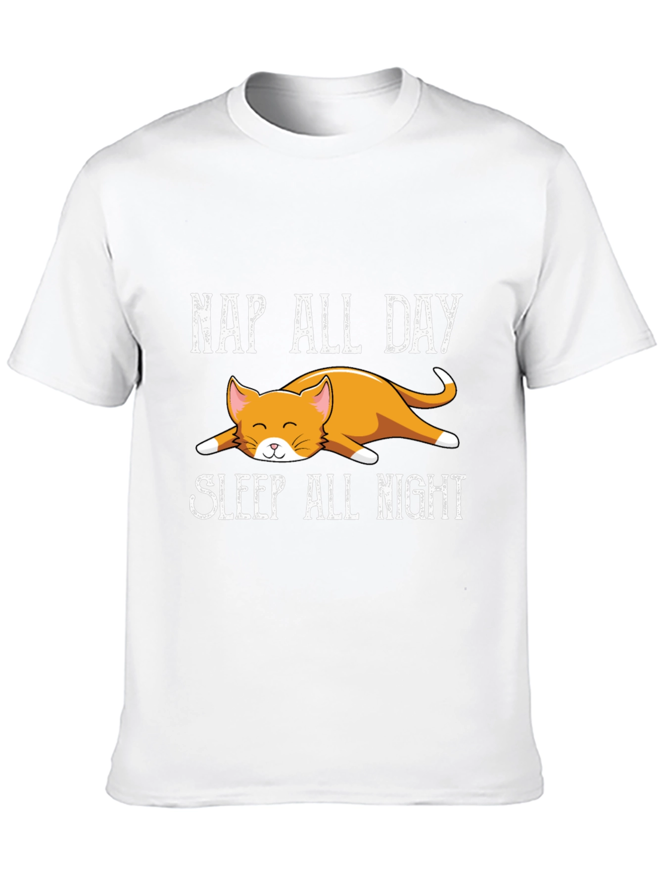 Nap All Day Sleep All Night Cat T-Shirt