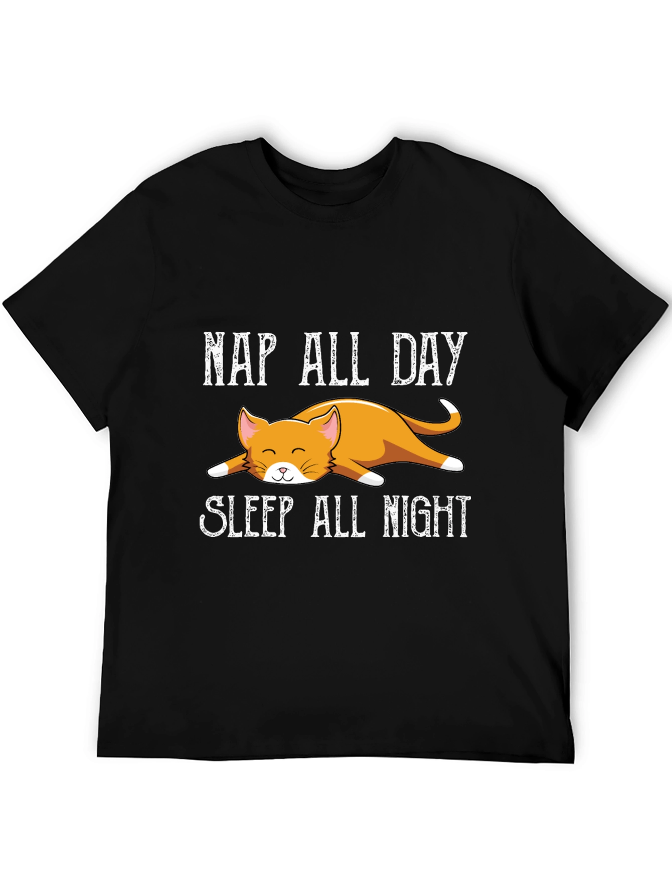 Nap All Day Sleep All Night Cat T-Shirt