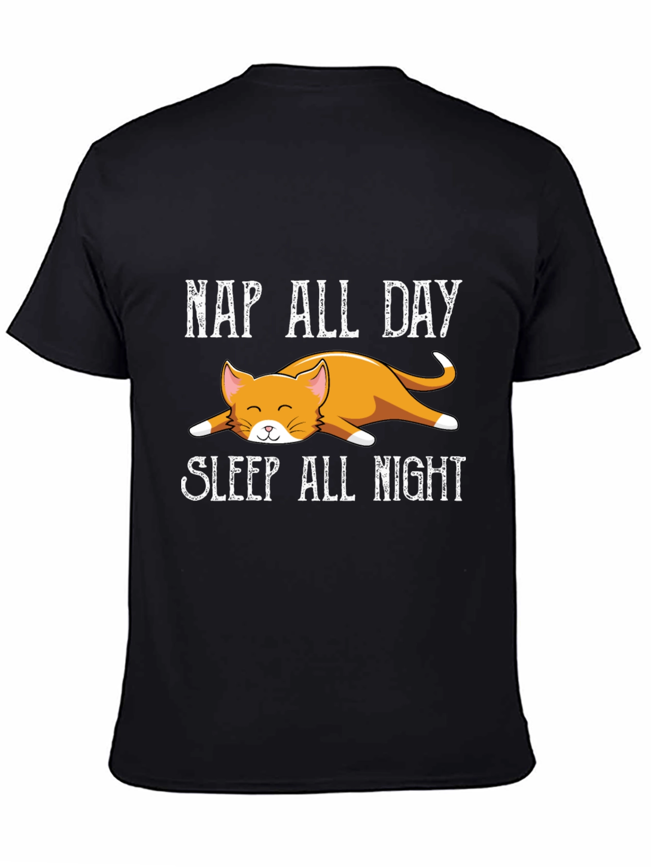 Nap All Day Sleep All Night Cat T-Shirt