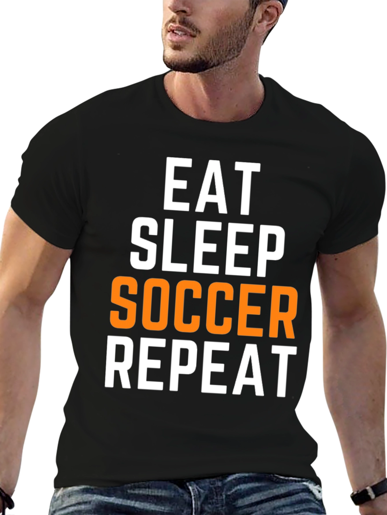 Eat Sleep Soccer Repeat Graphic T-Shirt
