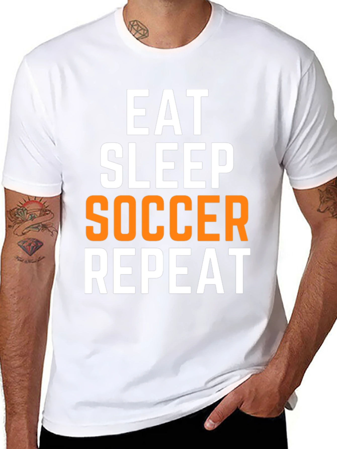 Eat Sleep Soccer Repeat Graphic T-Shirt