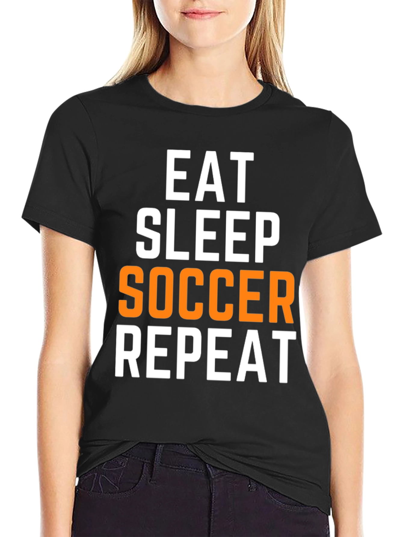 Eat Sleep Soccer Repeat Graphic T-Shirt
