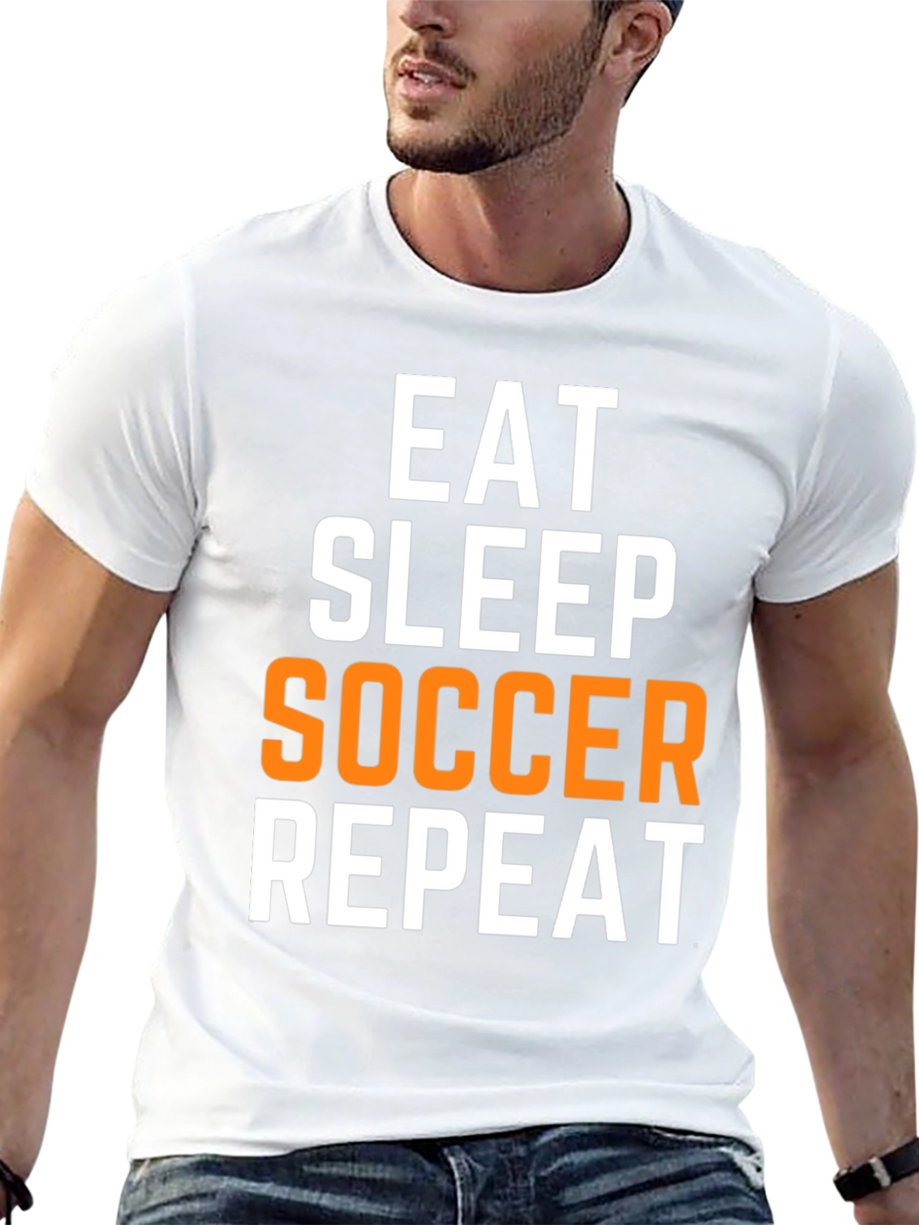Eat Sleep Soccer Repeat Graphic T-Shirt
