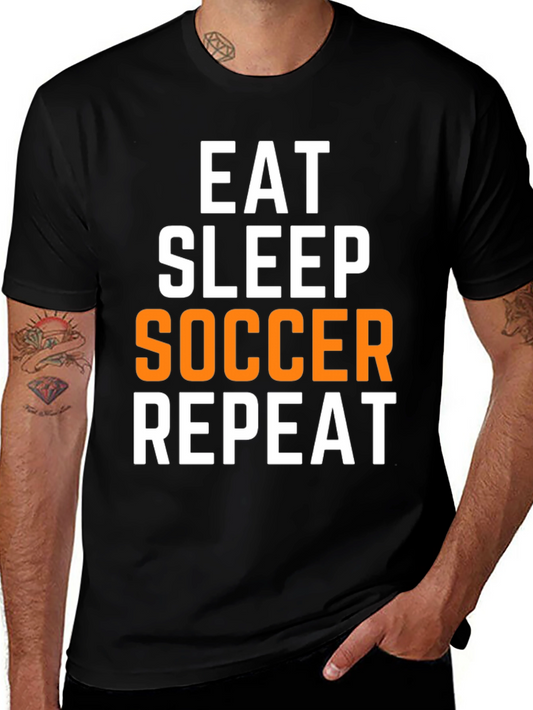 Eat Sleep Soccer Repeat Graphic T-Shirt