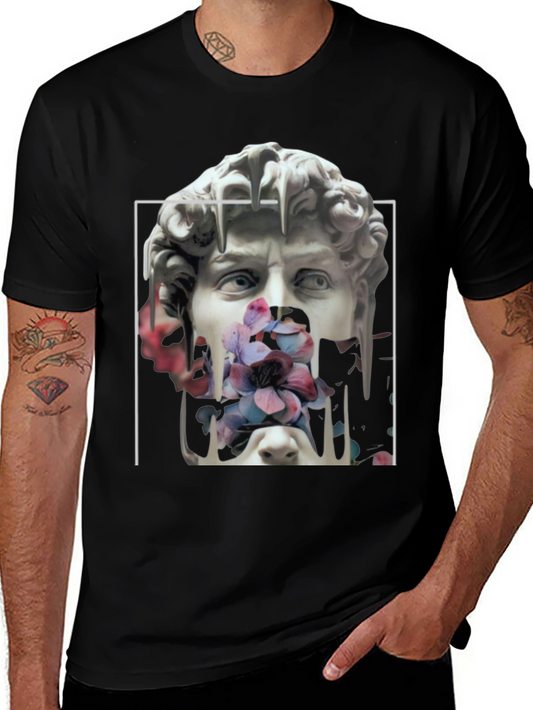 Floral David Sculpture Graphic Tee