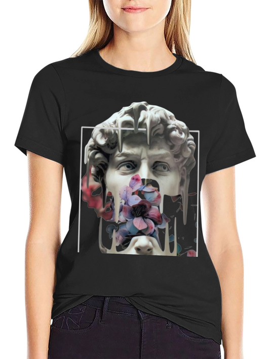 Floral David Sculpture Graphic Tee