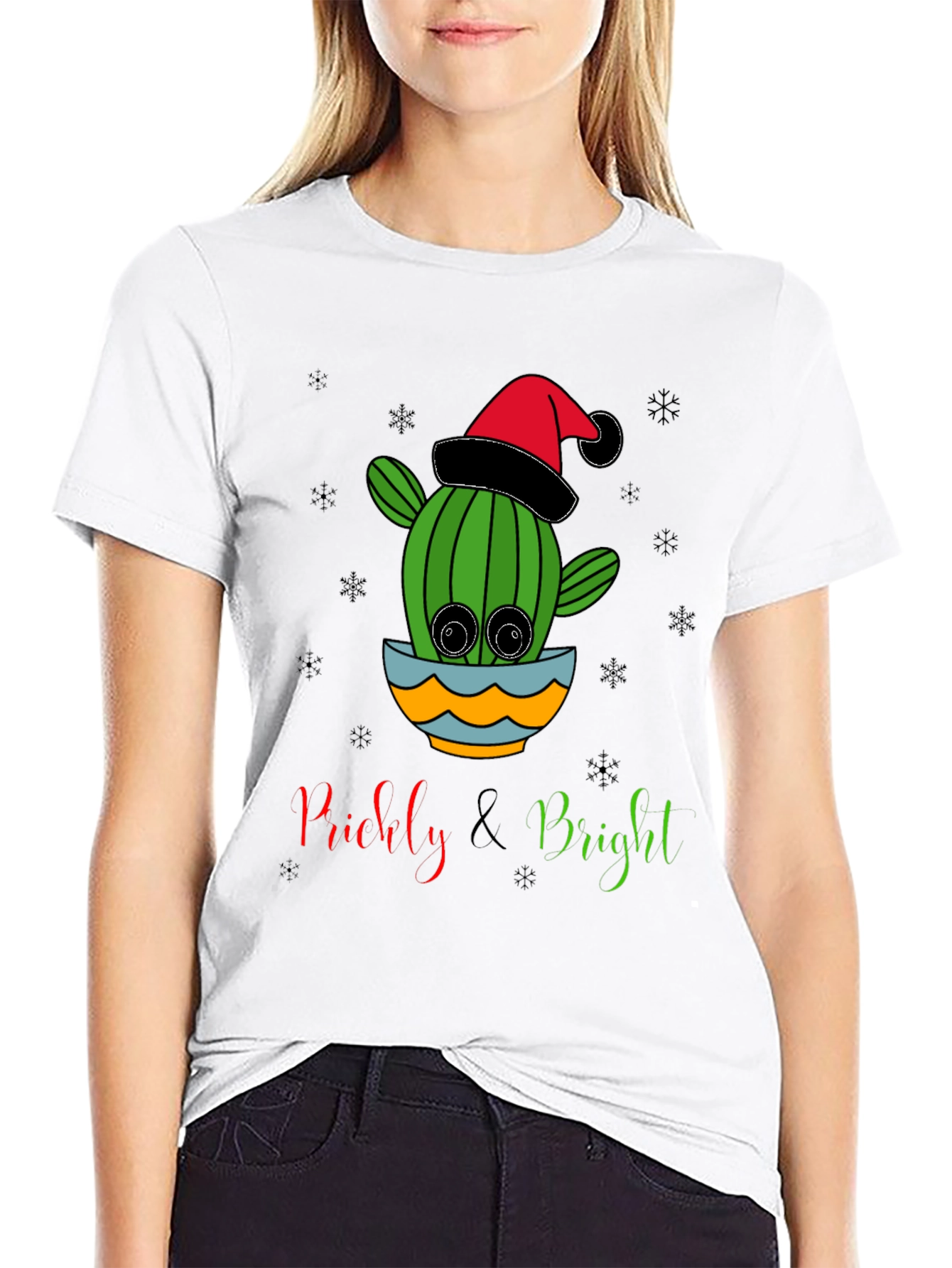 Prickly & Bright Cactus Christmas T-Shirt