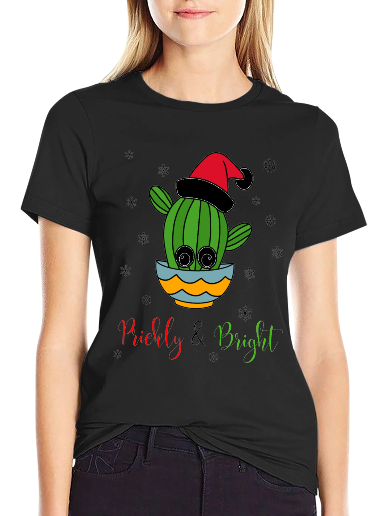 Prickly & Bright Cactus Christmas T-Shirt