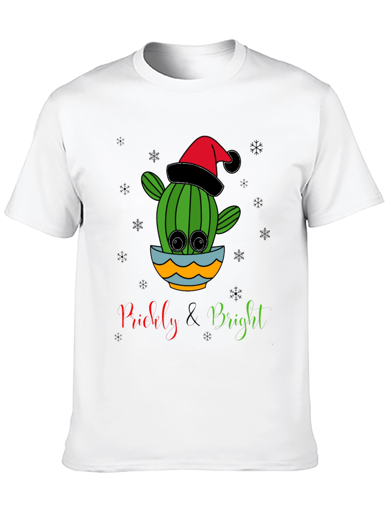 Prickly & Bright Cactus Christmas T-Shirt