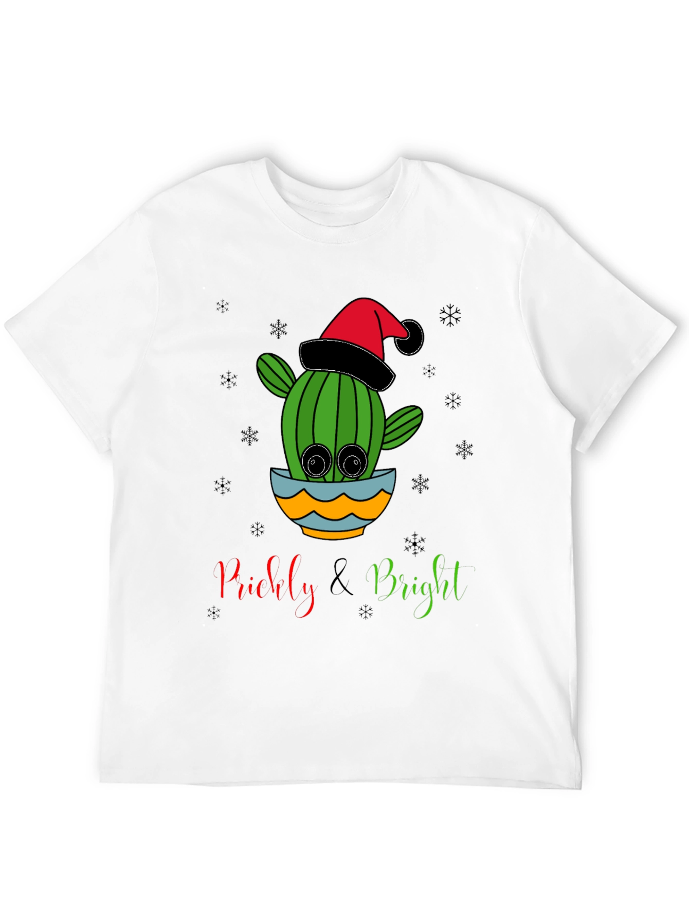 Prickly & Bright Cactus Christmas T-Shirt