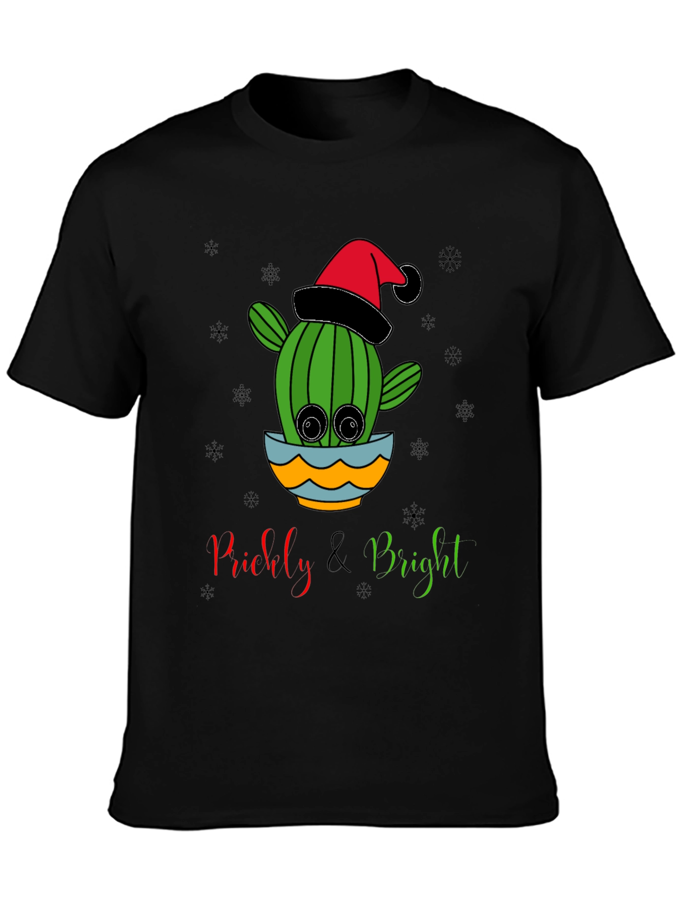 Prickly & Bright Cactus Christmas T-Shirt