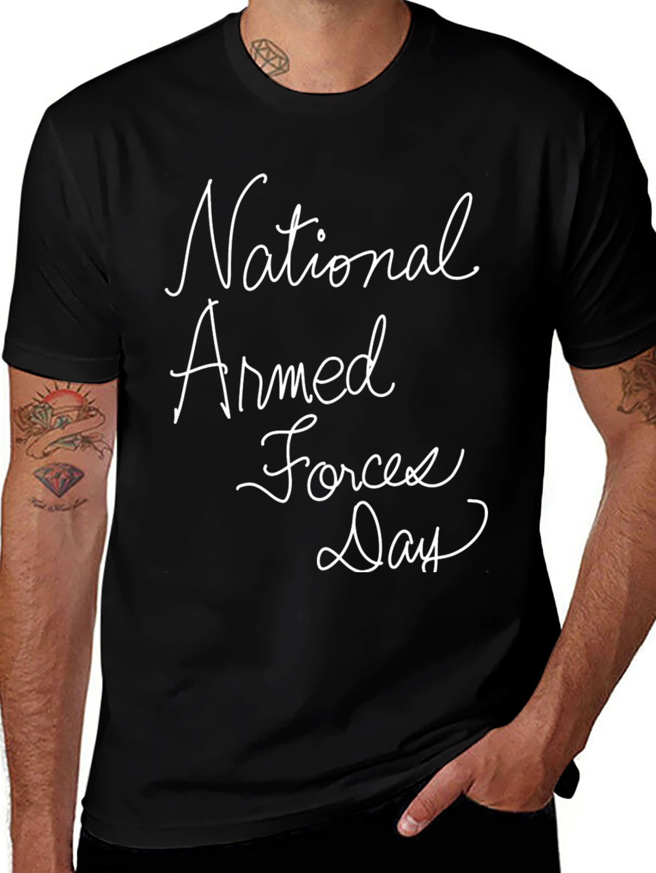National Armed Forces Day Black T-Shirt