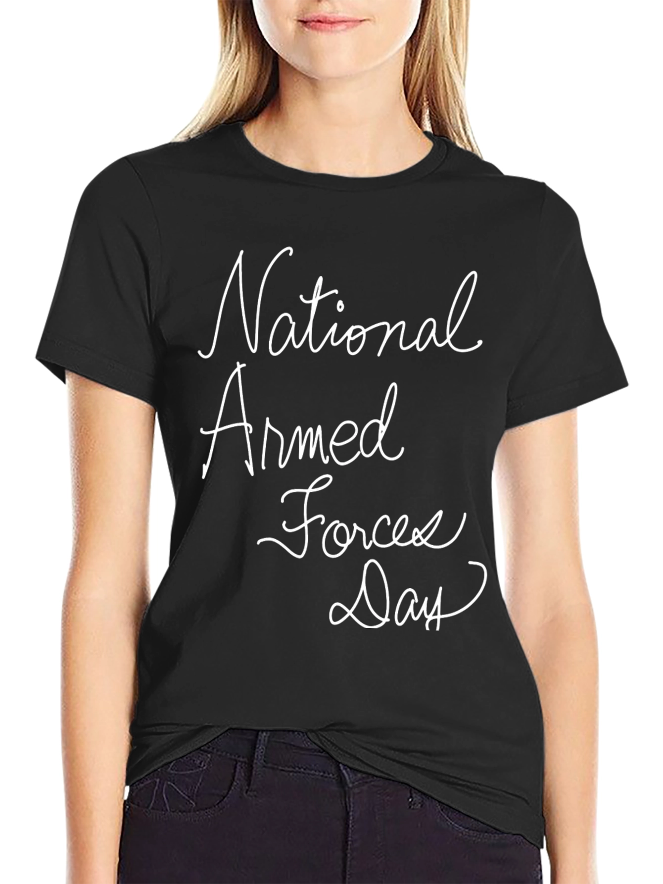 National Armed Forces Day Black T-Shirt