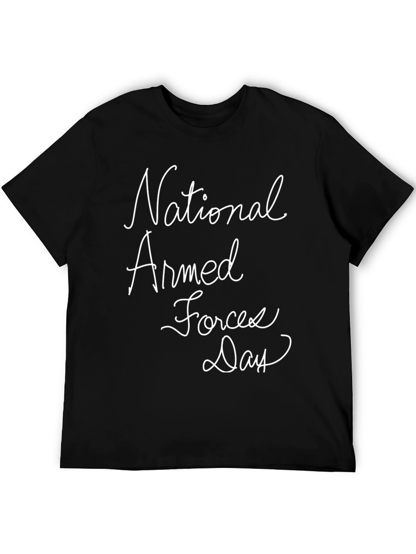 National Armed Forces Day Black T-Shirt