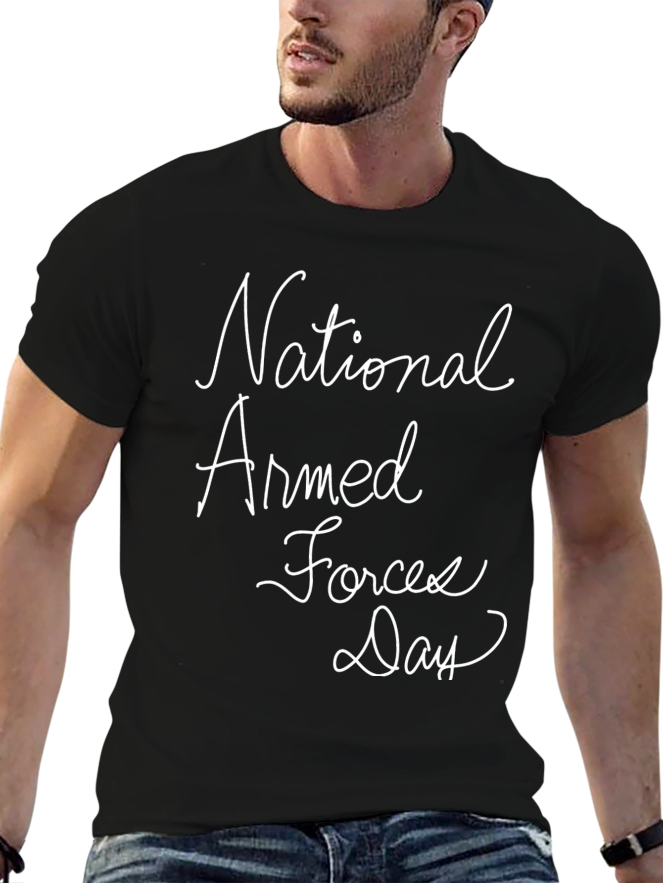 National Armed Forces Day Black T-Shirt