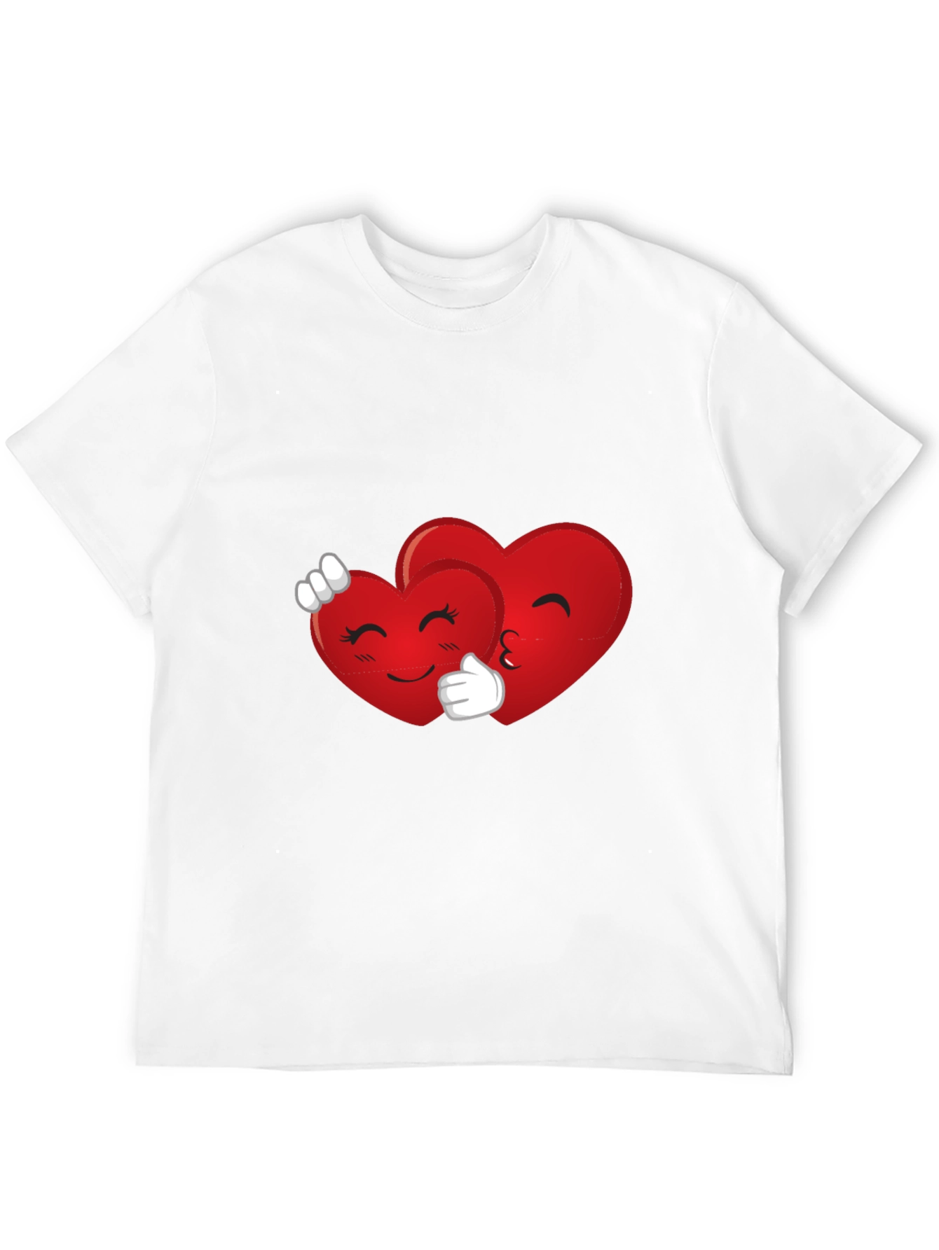 Heart Emoji Hug Black T-Shirt