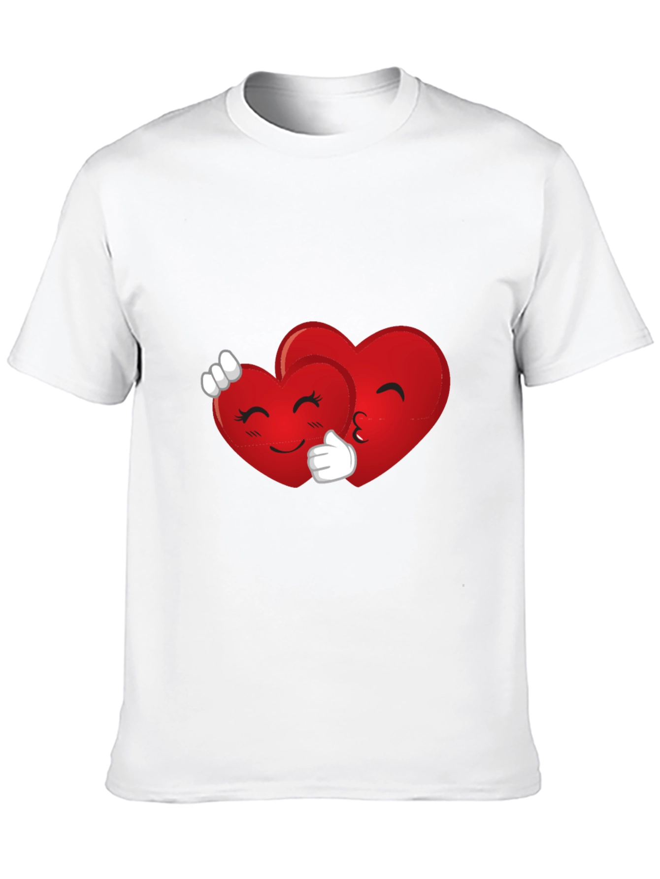 Heart Emoji Hug Black T-Shirt