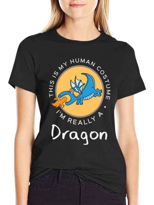 Funny Dragon Human Costume Graphic T-Shirt