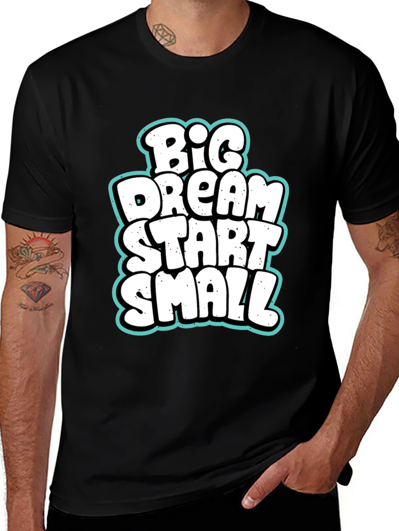 Big Dream Start Small Graphic Tee - Black