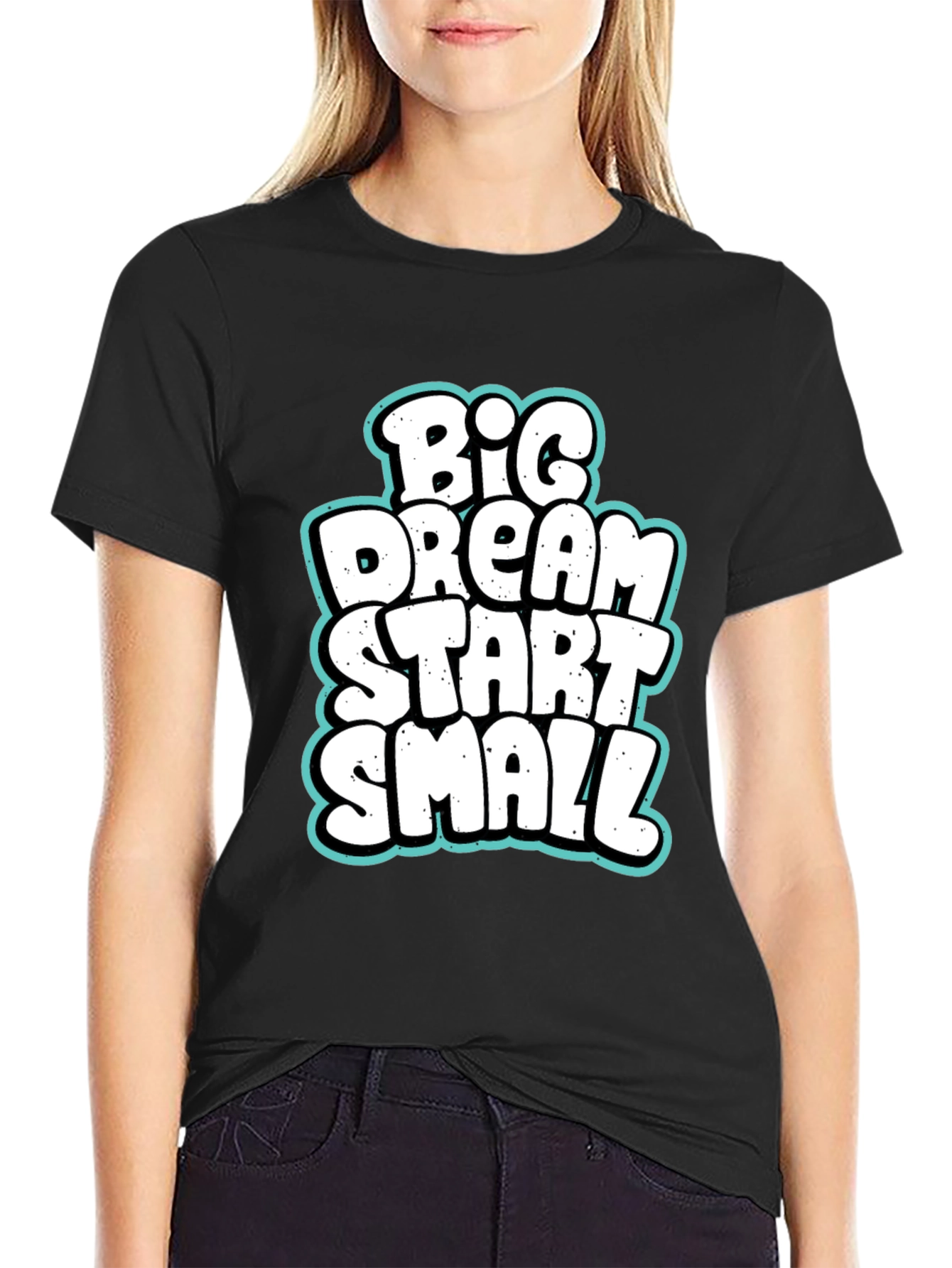 Big Dream Start Small Graphic Tee - Black